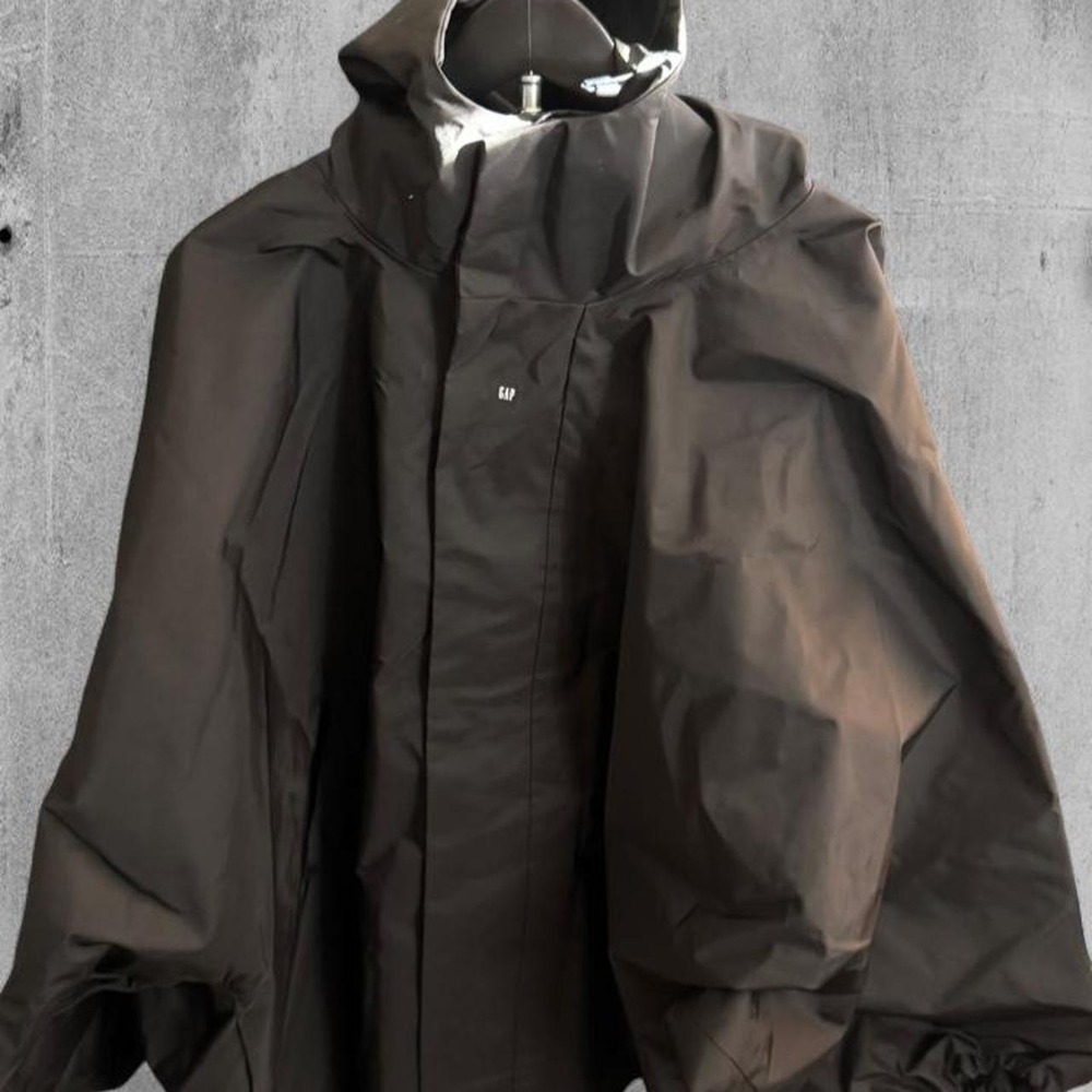 Yeezy Gap black t cut parka size small rain jacket